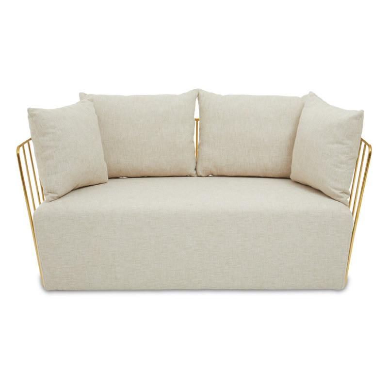 Lisabeth 2 Seater Cotton Blend Sofa, Natural