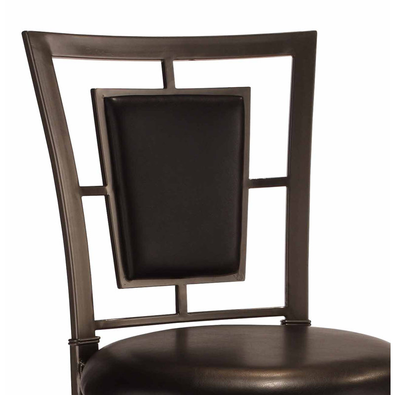 Swivel Upholstered Counter Stool with Metal Frame