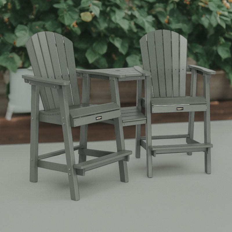 Tabouret de bar d'extérieur 28,3 po Cayse, Gris