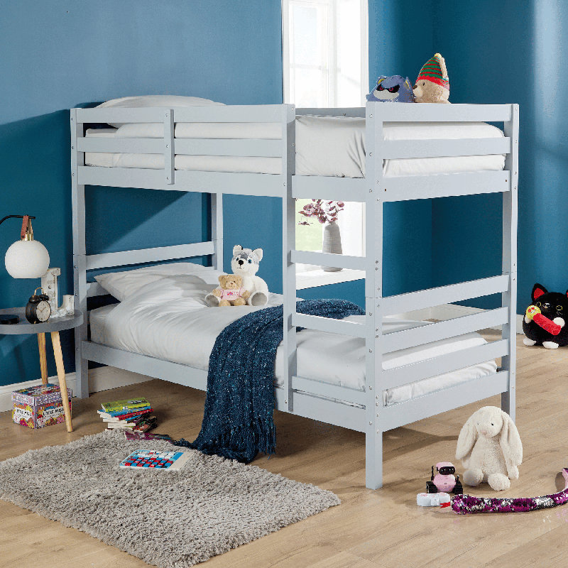 Lansford Single (3') Splitable Bunk Bed, Grey