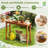1 Pcs Outdoor Indoor Dining Table With Slatted Tabletop Buffet Bar Storage Organizer