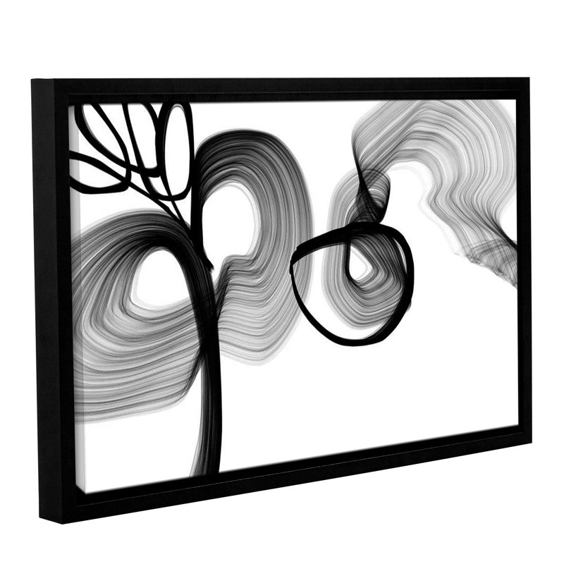 «Abstract Poetry in Black and White 108», reproduction d'impression sur toile encadrée, H 8 po x l 12 po x P 2 po