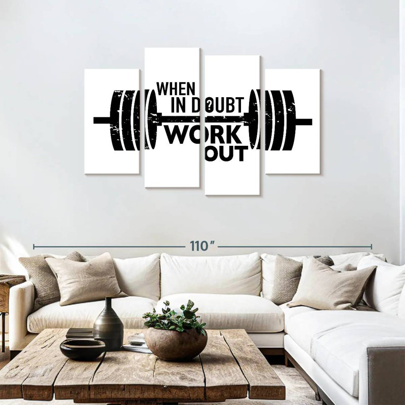 Kema When In Doubt Work Out, 48" H x 75" W