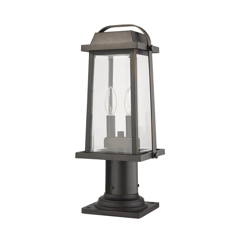 Sisto Transparent Post Lantern, Oil Rubbed Bronze, 16.75" H x 7.75" W x 7" D