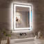 Miroir de salle de bain sans cadre à DEL, miroir intelligent-809659954