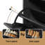 Banc de rangement étroit noir pour chaussures avec tiroirs rabattables, siège rembourré et rangement dissimulé pour vestibule et couloir, l 40,9 po x P 9,4 po x H 20 po-311172997