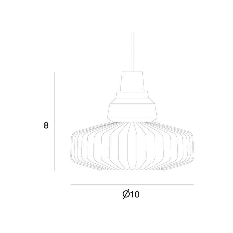 Luminaire suspendu 1 lumière New Wave, Oui