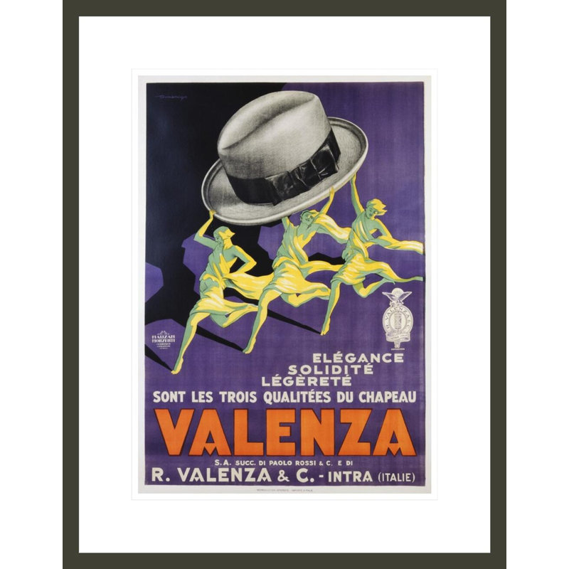 «Valenza», affiche par Inconnu - estampe numérique encadrée, H 21,75 po x l 16,97 po
