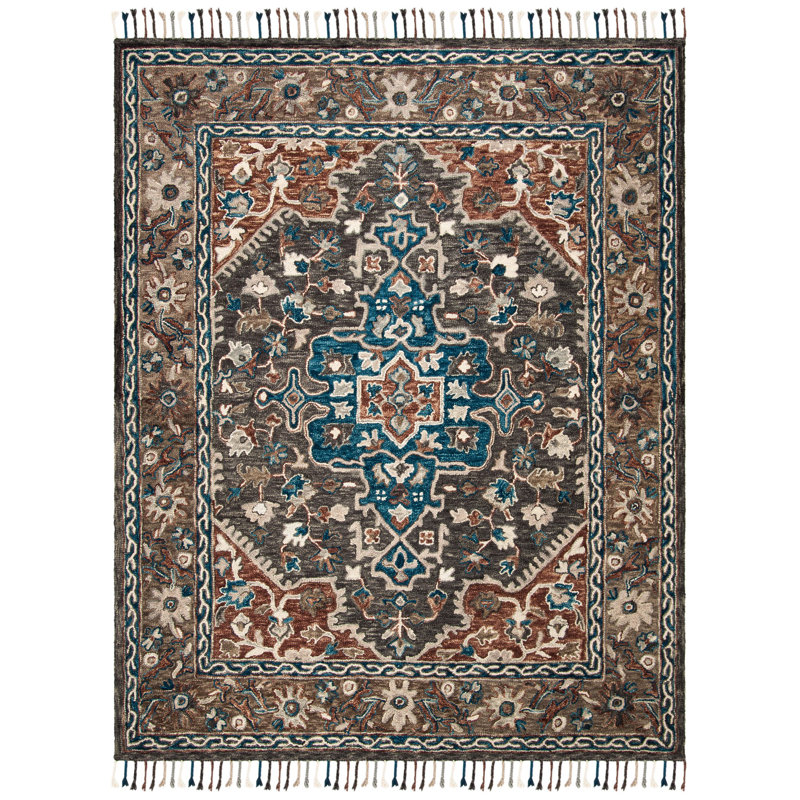 Vahakn Hand Tufted Wool Oriental Rug, Rectangle 9' x 12'