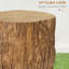 Tabouret de souche d'arbre, table d'appoint décorative, table de bout en béton avec finition grain de bois