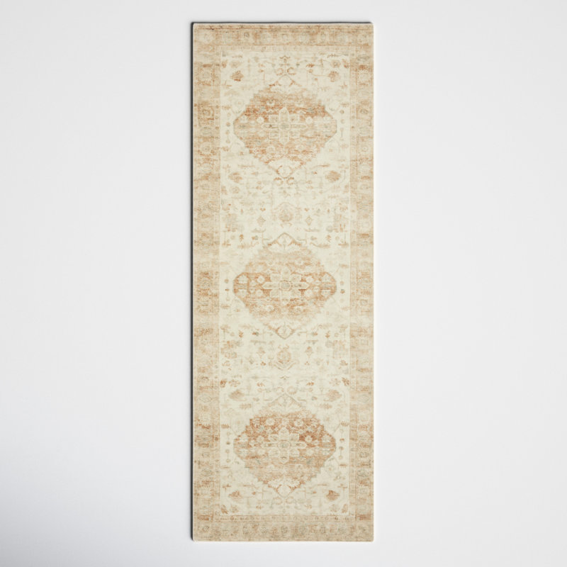 Oriental Ivory Area Rug, Runner 2'6" x 7'6"