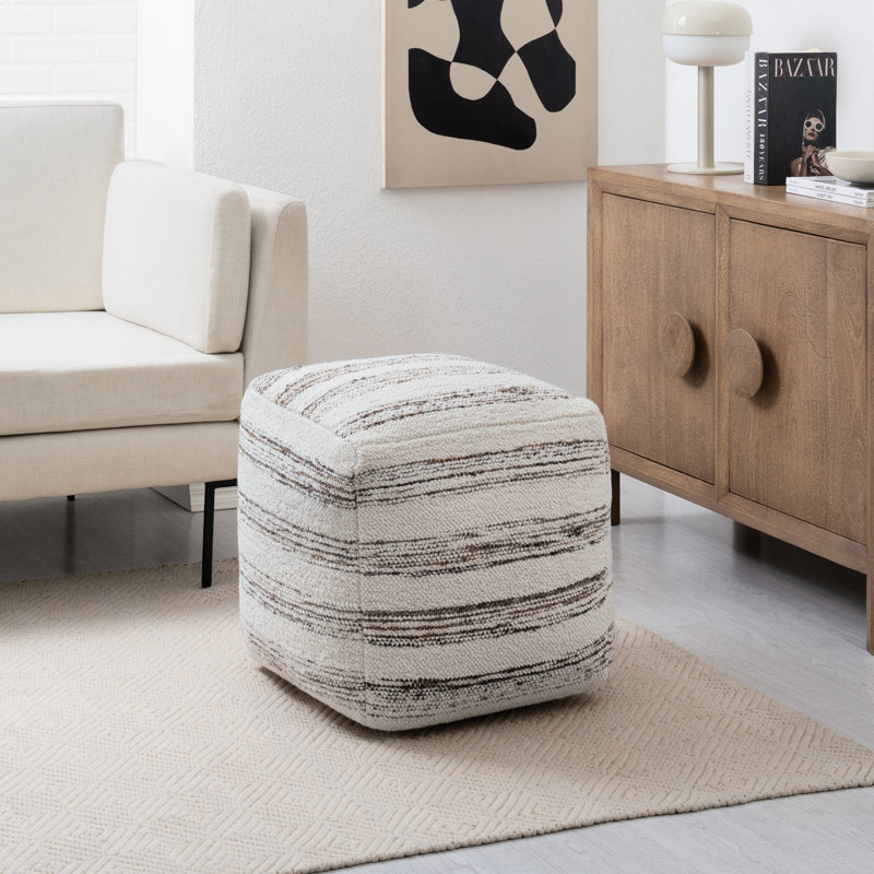 Repose-pieds Yinka, Polyester brun ivoire