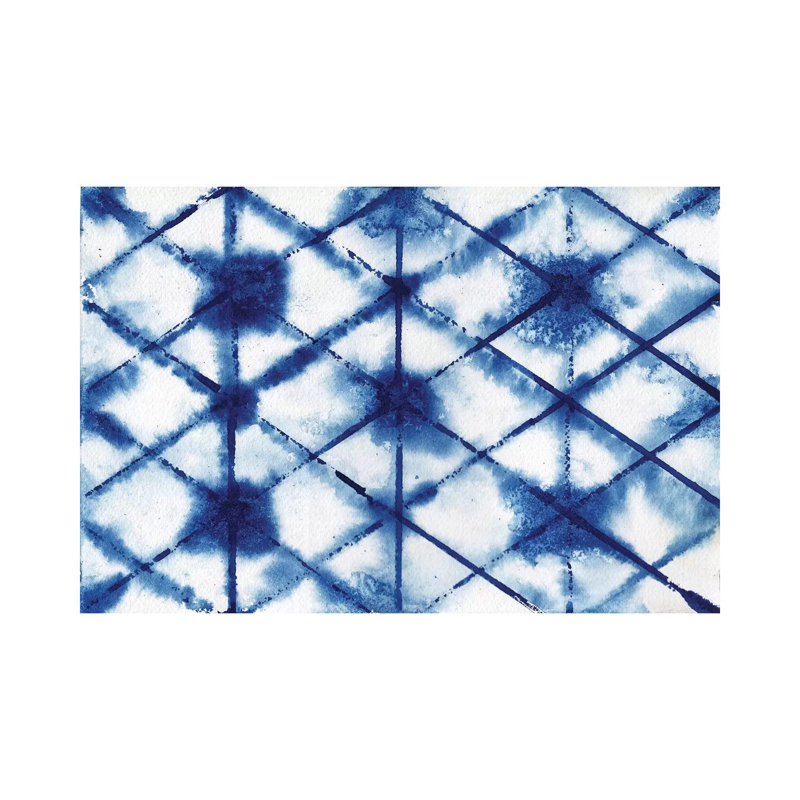 Indigo Shibori Collection III by Elizabeth Medley - Wrapped Canvas Gallery-Wrapped Canvas Giclée, 20.32 cm H x 30.48 cm W
