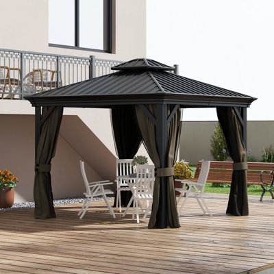 Pavillon de jardin en aluminium l 10 pi x P 10 pi
