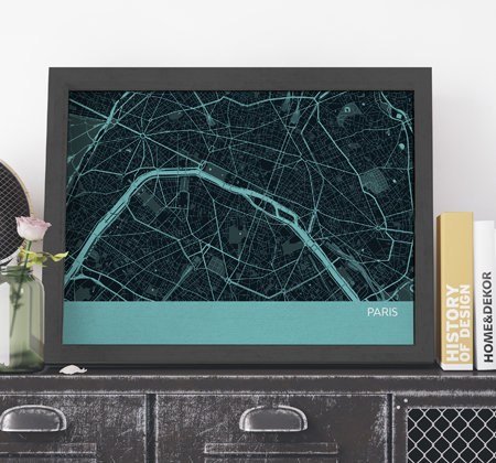 Single Picture Frame Print, Black