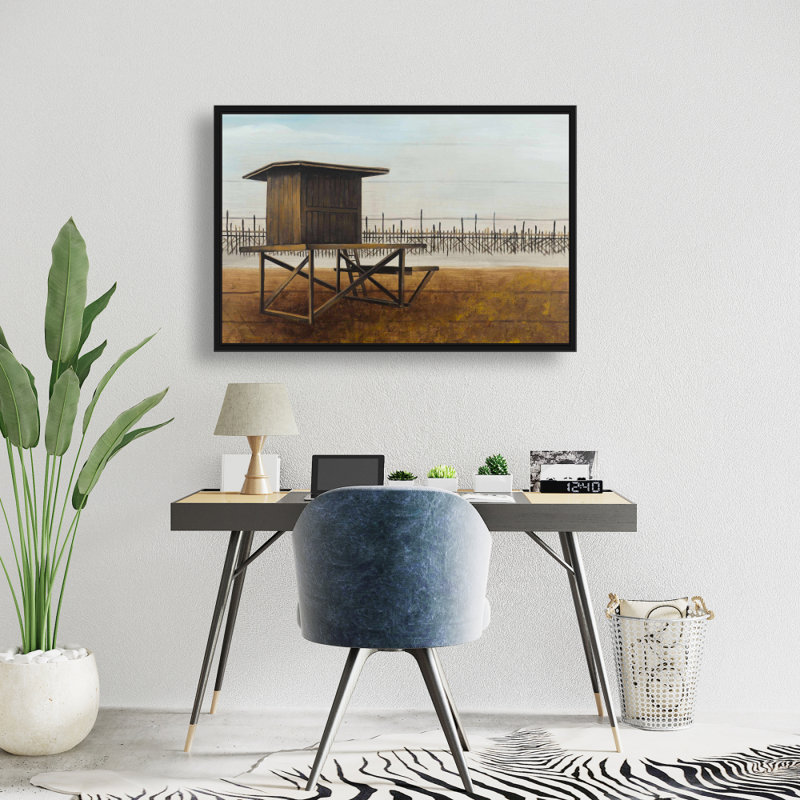 «Newport Beach Lifeguard Tower» sur toile, H 24 po x l 36 po