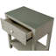 23"W Wooden End Side Table Nightstand With Glass Top And Drawer