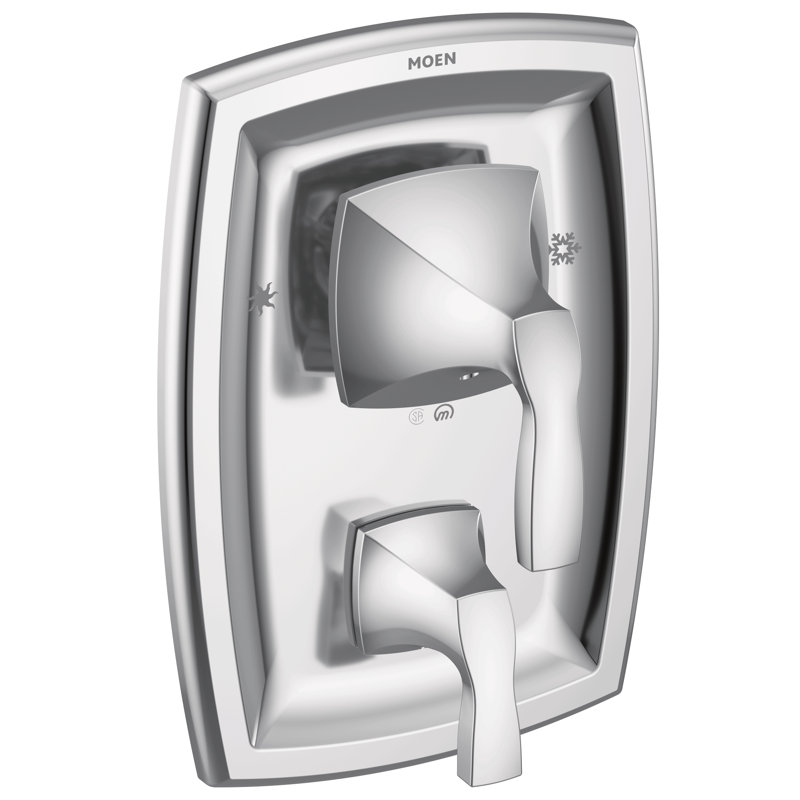 Ensemble de garniture de robinet avec soupape de dérivation à 3 fonctions Posi-Temp Voss, Chrome