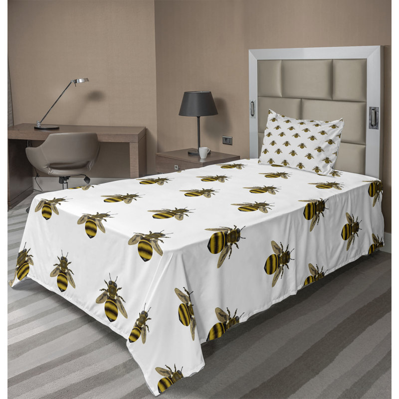 Microfiber Sheet Set, Twin XL Sheet Set + Fitted Sheet + 1 Pillowcase