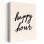 Happy Hour Script Elegant Minimalist Modern Wall Art Print by Mathieu - Wrapped Canvas Print-604024464