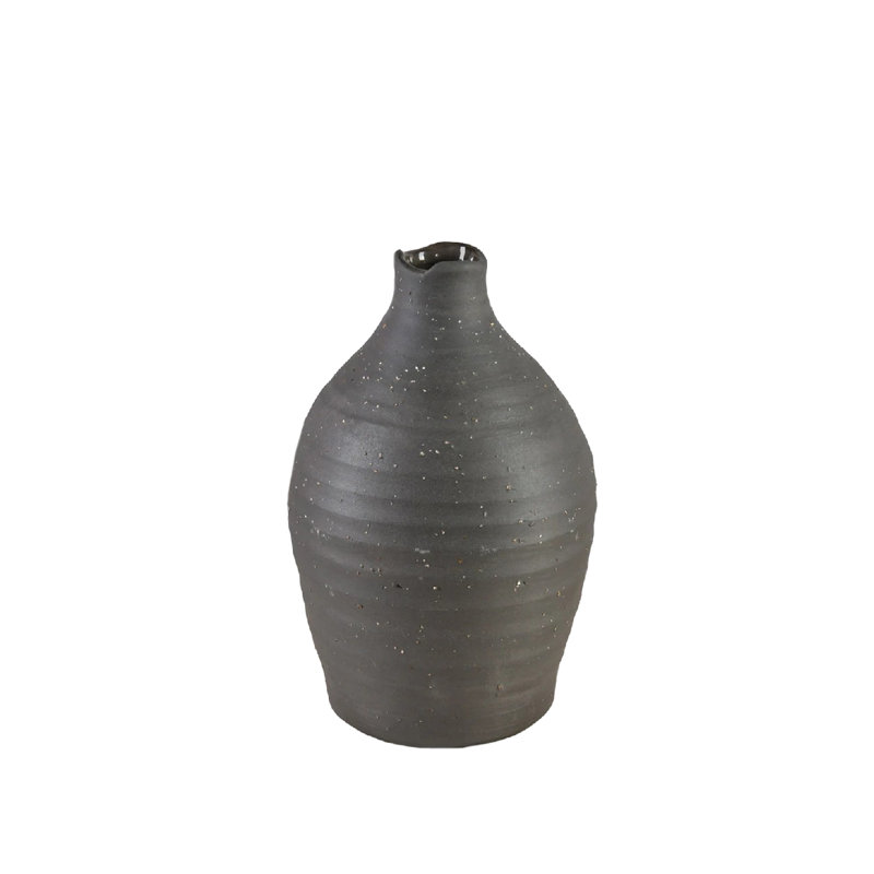  Vase en céramique noire Artisan