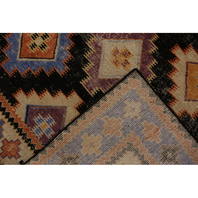 Hand-Knotted Classic Rug Diamond Beige And Blue Tribal Pattern By Rug & Kilim, Rectangle 13' x 18'