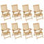 Ladwig 8 - Person Teak Patio Dining Set with Rectangular Table
