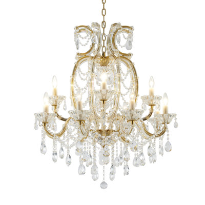 Traditional 18 Light Empire Crystal Chandelier