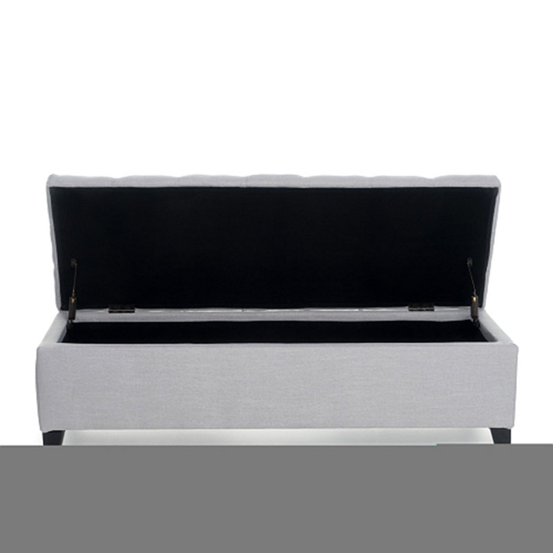 OTTOMAN DE RANGEMENT GLOUSTER, Gris clair