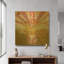 « Max Out » par Evelia Designs, décoration murale en métal doré, 61 x 61 cm-2048543031