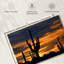 Illustration de coucher de soleil de cactus Alvord I-108930207