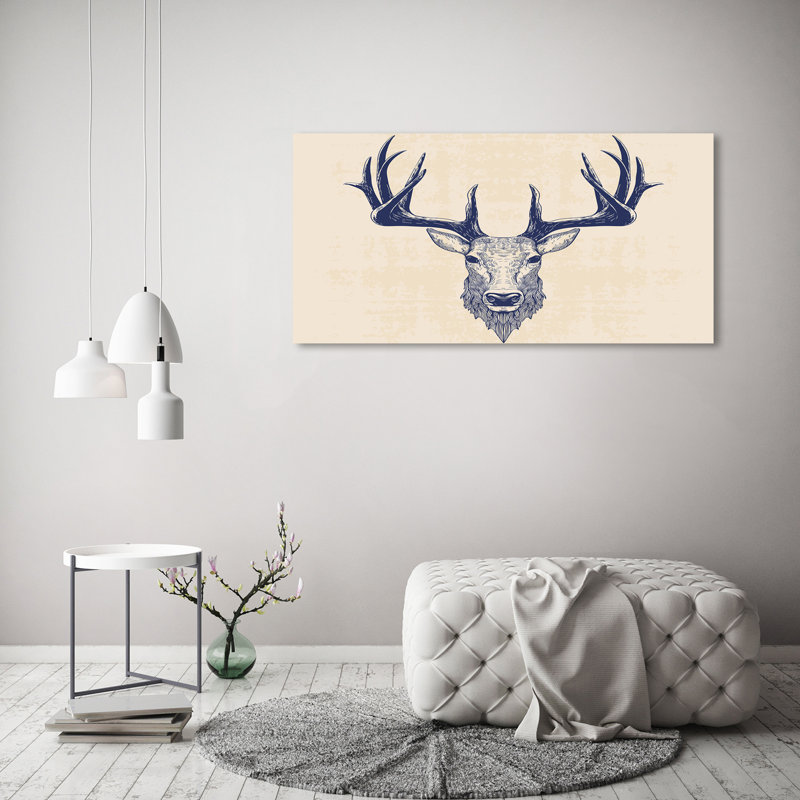Deer Head - Wrapped Canvas Print