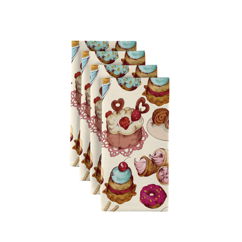 Elsje Polyester Abstract Square Napkin
