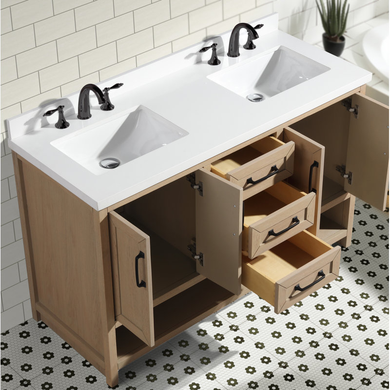 Ensemble de meuble-lavabo double 55 po Wellsville