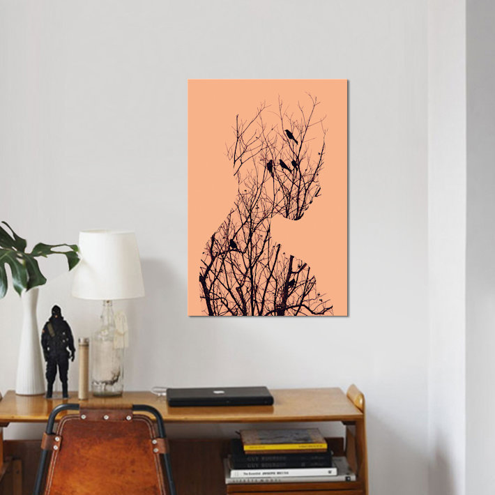 Birds by Andreas Lie - Print on Canvas, 66.04 cm H x 45.72 cm W x 1.91 cm D, No Frame