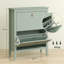 Modern Two-Drawer Shoe Cabinet - Green
