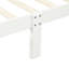Structure de lit plateforme blanche simple en bois massif avec tête de lit