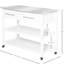 Kitchen Trolley With Stainless Steel Top, Rustic Style, Grey, 2 Lower Shelves And Drawers For Storage Island Shelves, Top Theme, Extra Organization