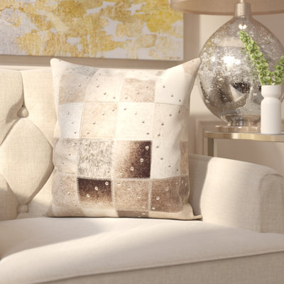 Patchwork Feather Throw Pillow