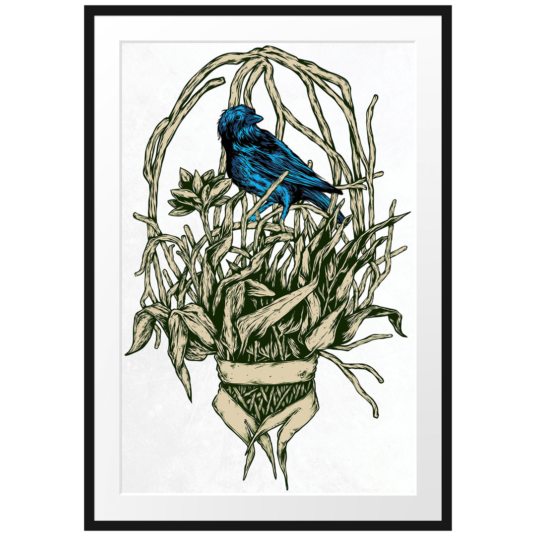 Gerahmtes Poster Blue Bird Light