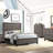 Cabrillo Grey Oak Wood Full Panel Bed