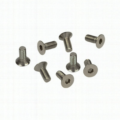 Brixwell AS615BR 6mm x 15mm Cover Plate Flat Allen Head Screws 9/16" Length Polished Brass Finish Pack of 8