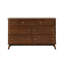 Ensemble de chambre avec grand lit Mid-Century 4 pièces avec commode, miroir et table de chevet-30985627