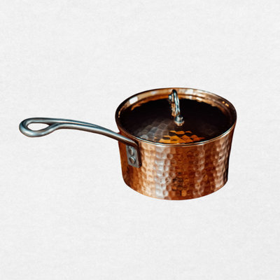 Petite French Copper Butter Pot With Lid