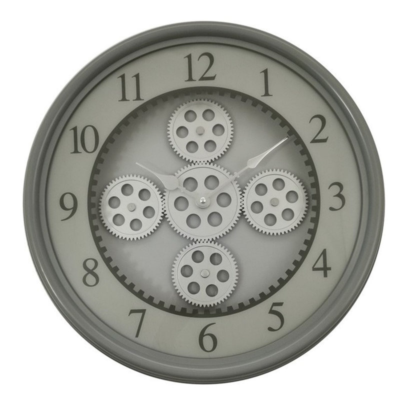 Horloge murale 18 po Jaylan, gris