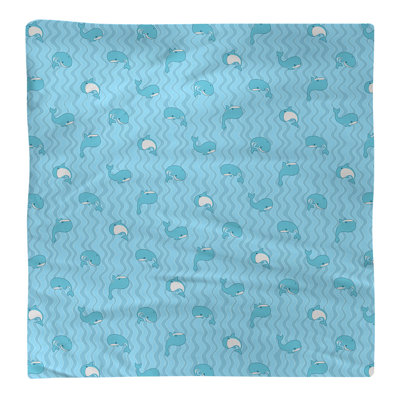 Serviette de coton à motif baleines