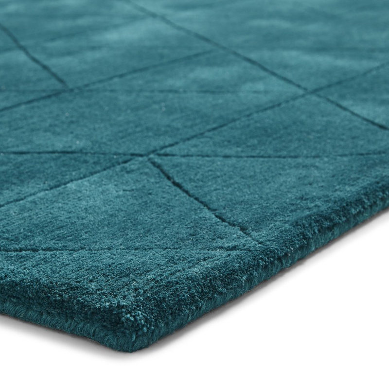 Tufted Wool Jewel Green Rug, Rectangle 120 x 170cm