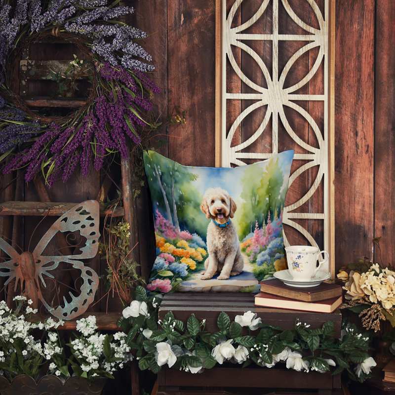 Coussin décoratif intérieur / extérieur Spring Path, H 14 po x l 14 po