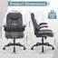 Chaise de bureau ergonomique en cuir - Chaise de bureau pivotante avec accoudoirs rabattables et support pour le dos-1921523791