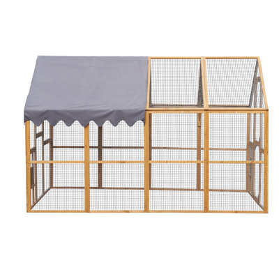 Enclos de poulailler d'extérieur 110 po, grand parc pour chat, housse imperméable améliorée